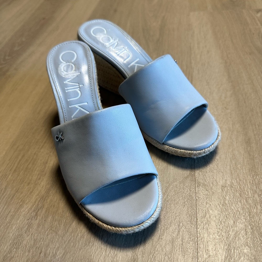 Calvin Klein Light Blue Mules